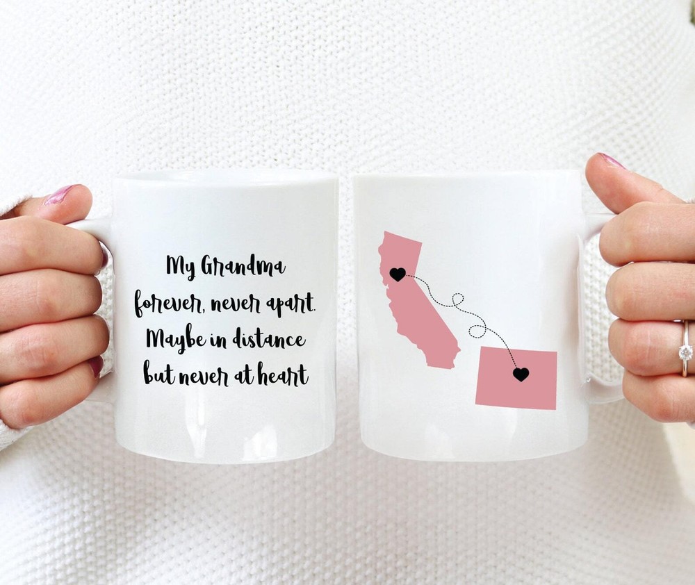 Grandma Personalized Long Distance Mug Custom Name Gift For Grandma Mothers Day