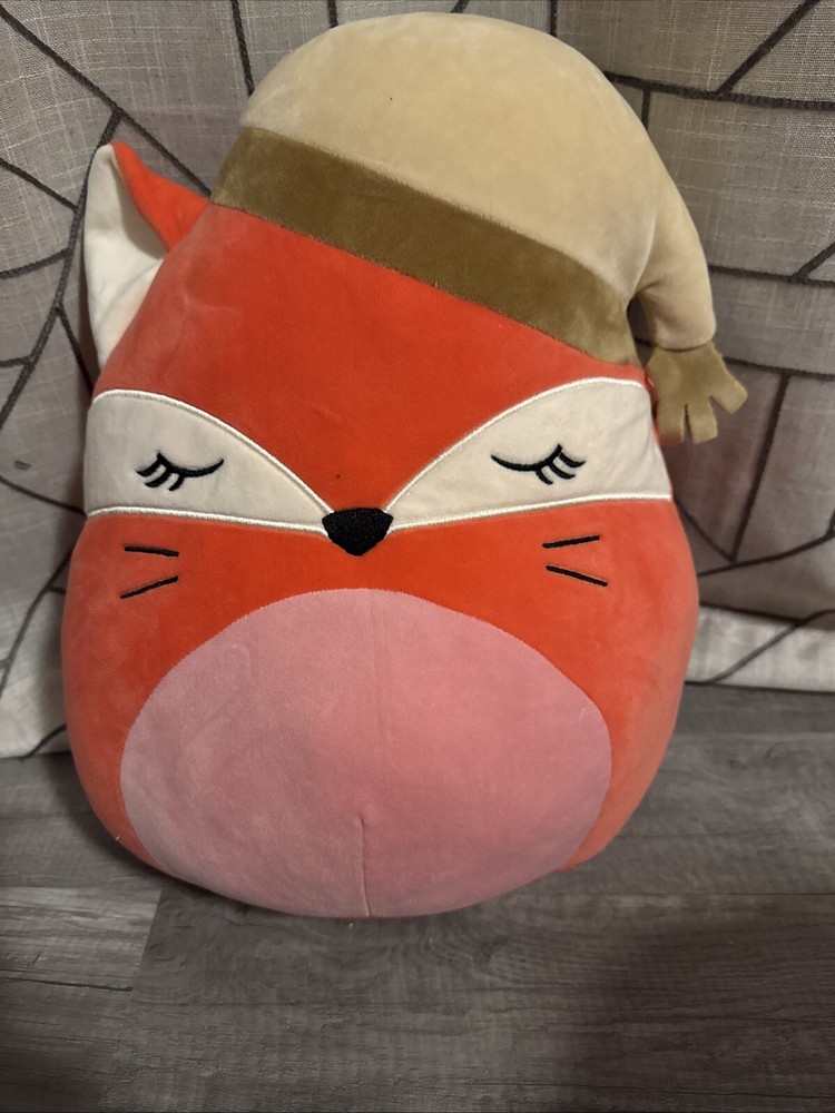 12-Inch Fifi The Fox Squishmallow Plush with Cozy Nightcap  
