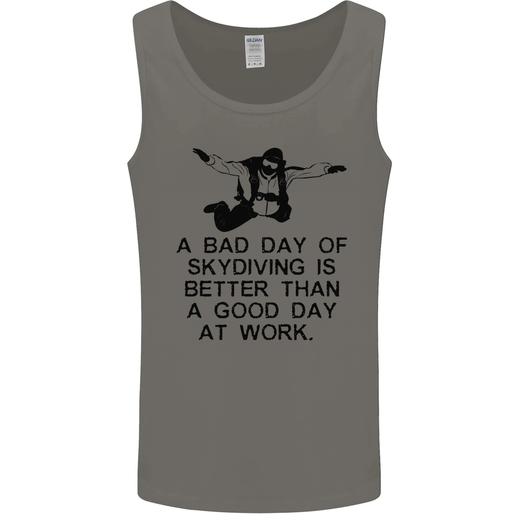 A Bad Day of Skydiving Para Skydiving Mens Vest Tank Top