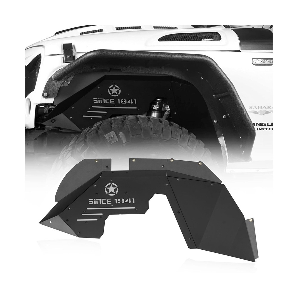Hooke Road Inner Fender Liners Front Wheel Well Liners for 2007-2018 Jeep Wra...