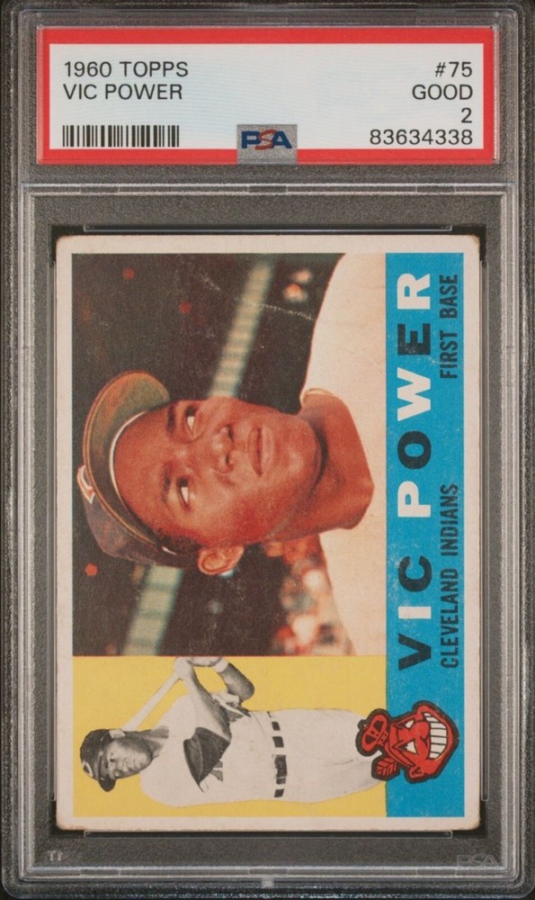1960 Topps Vic Power #75 Baseball Card Vintage MLB