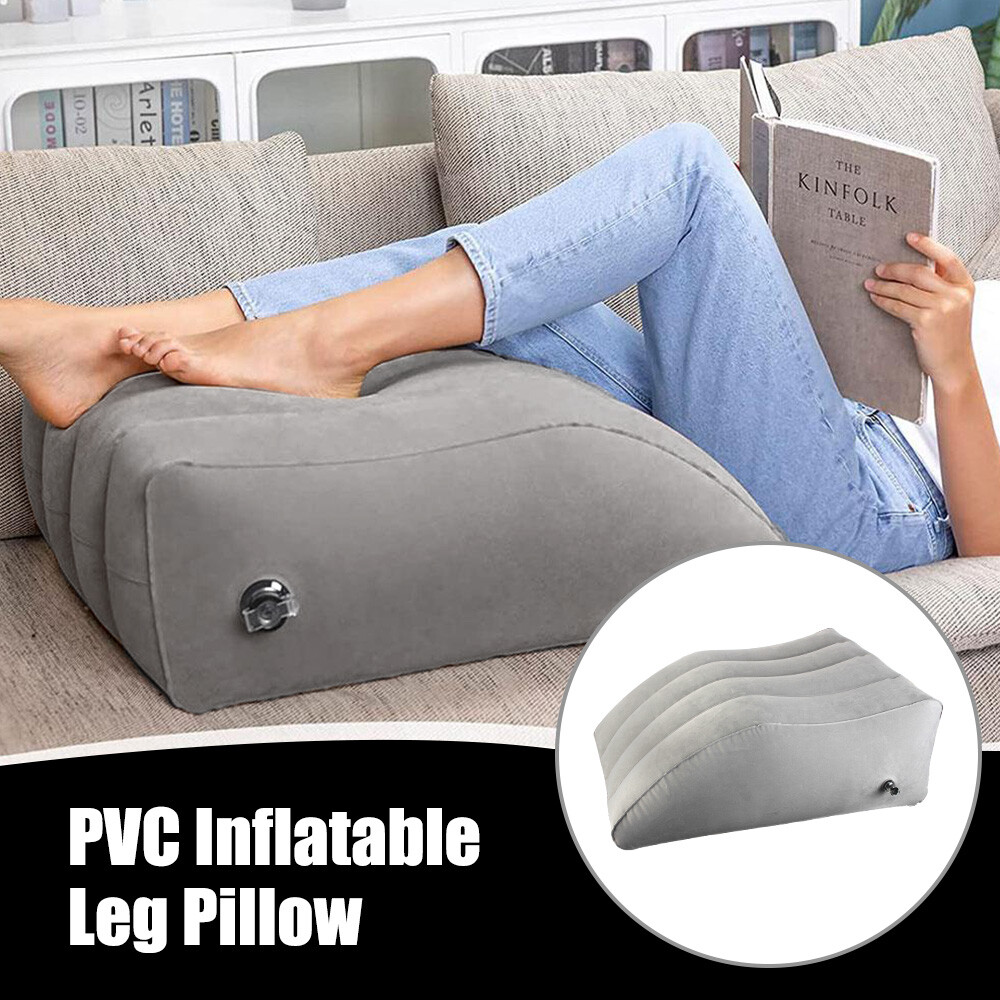 Elevatable Inflatable Foot and Leg Rest Pillow for Travel Camping and Sleep Support