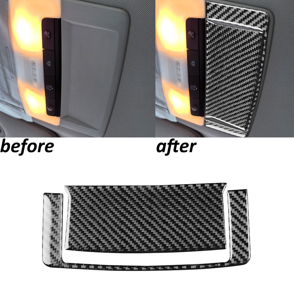Real Carbon Fiber Front Roof Reading Light Panel Trim For Nissan Altima 2019-24