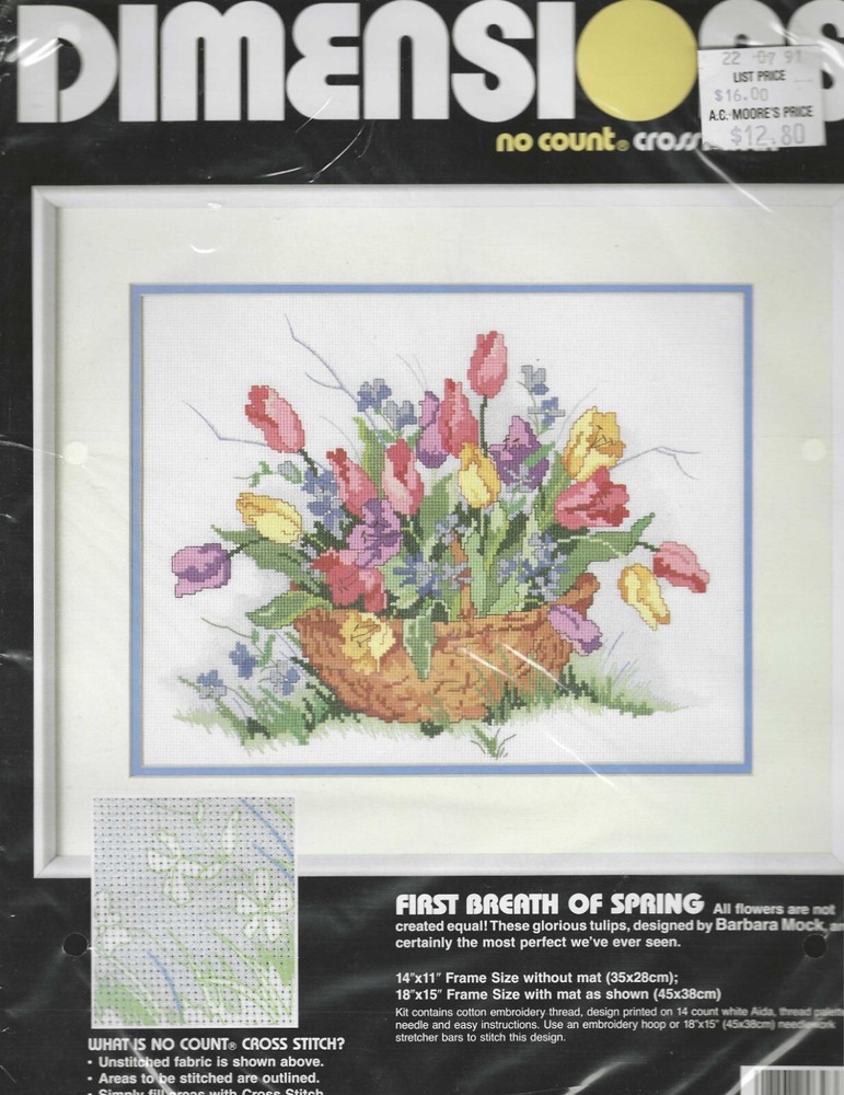 First Breath of Spring ~ No Count Cross Stitch Kit - Dimensions #3936 Barb Mock