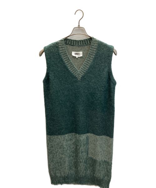 Mm6 Maison Margiela Color Block Mohair Blend Knit Dress Size S