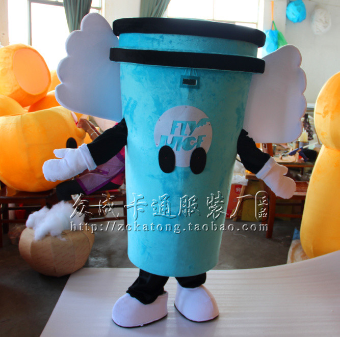 Adversting Milk Tea Mascot Costume Drink Parade Restaurant Dress Cosplay Outfits
