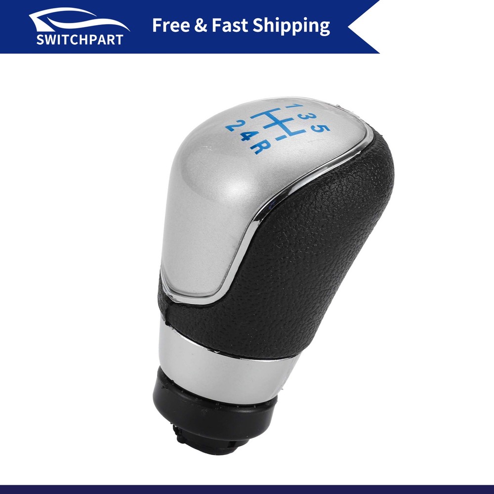 5 Speed Shift Knob for Ford Focus MK2 FL 08-11 Plastic Black Silver Tone