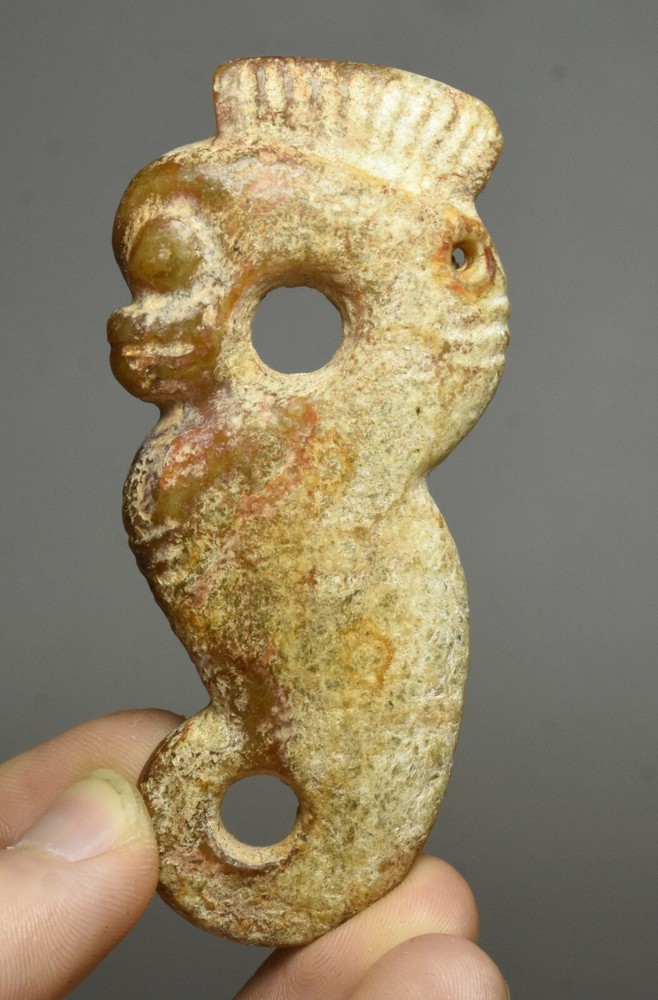 8.5CM Hongshan Culture Ancient Jade Sun God Helios Amulet Pendant