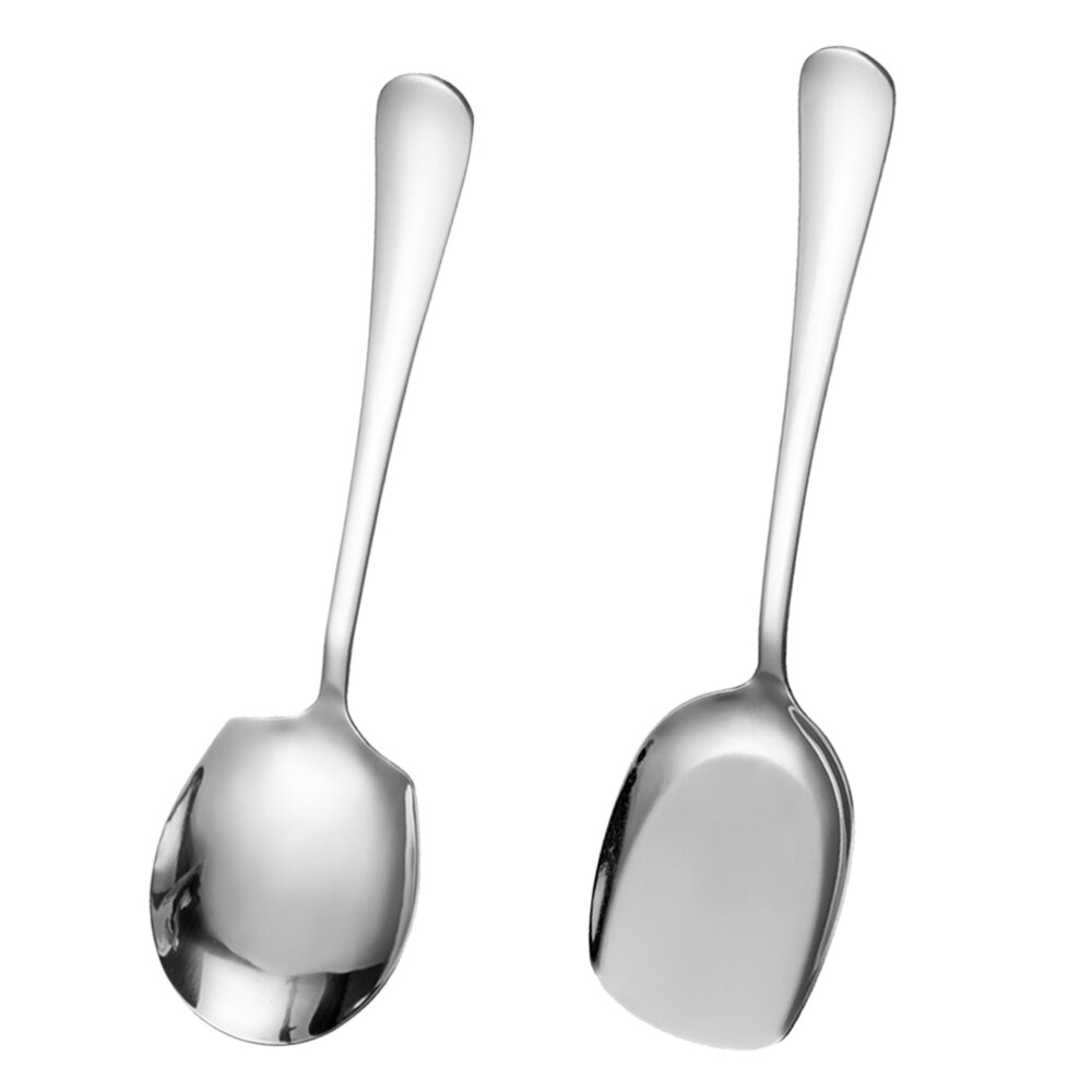 Stainless Steel Slotted Golden Soup Spoons Large Serving Cutlery