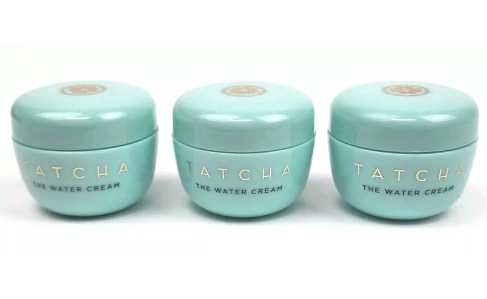 3 Tatcha The Water Cream Moisturizer 0.34 oz / 10mL Travel Size