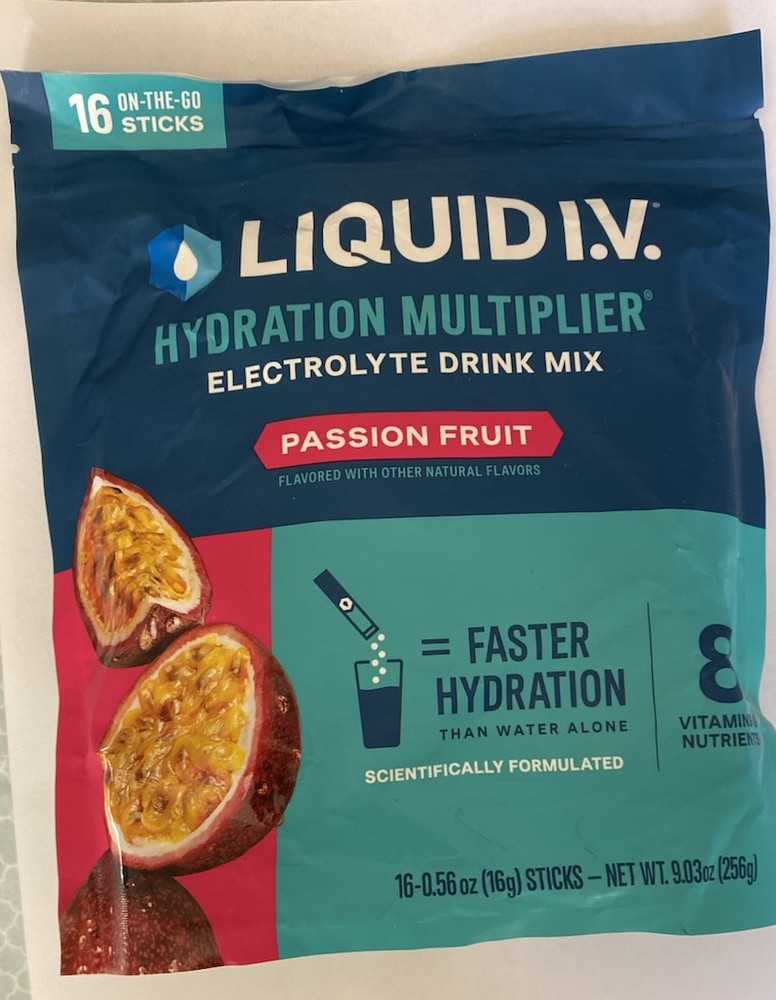 Liquid I.V. Hydration Multiplier Electrolyte Powder Drink Mix in Passion Fruit Flavor