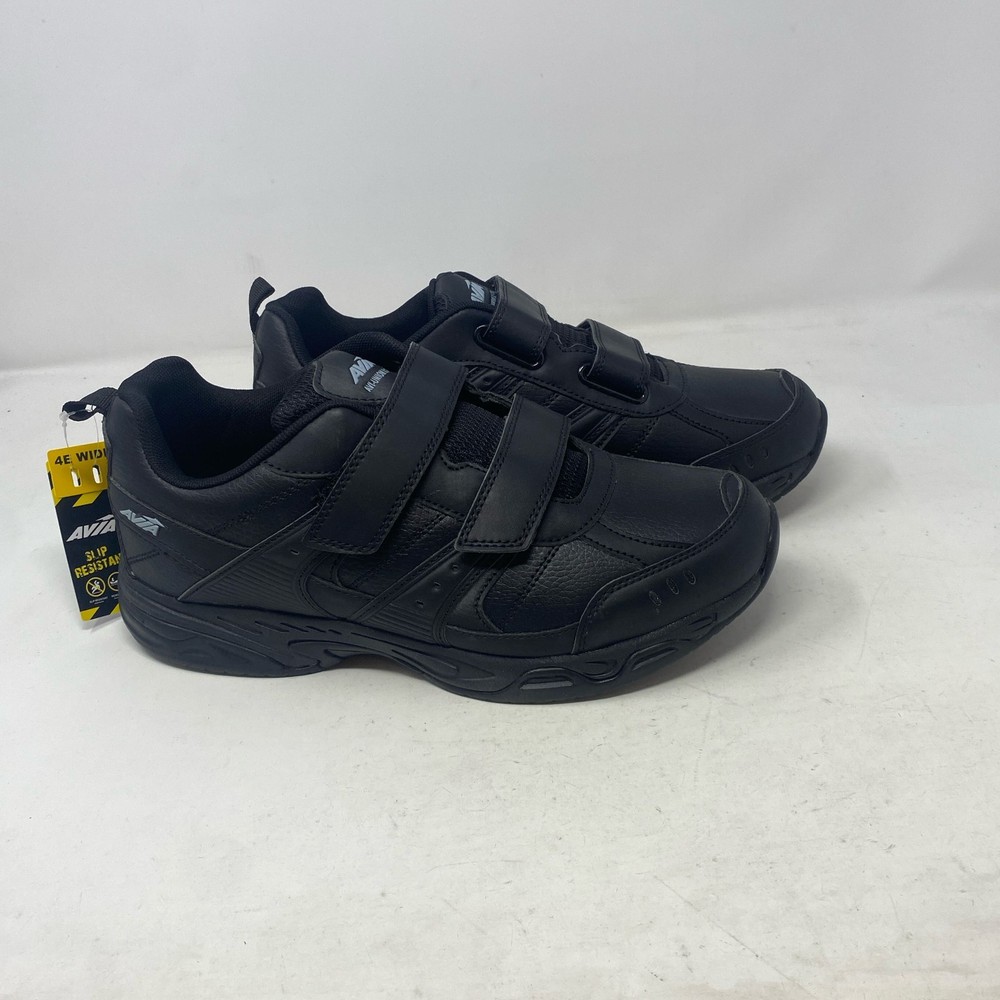 Avia Avi-Union II Strap Men’s 10.5 Wide Black Slip-Resistant Shoes