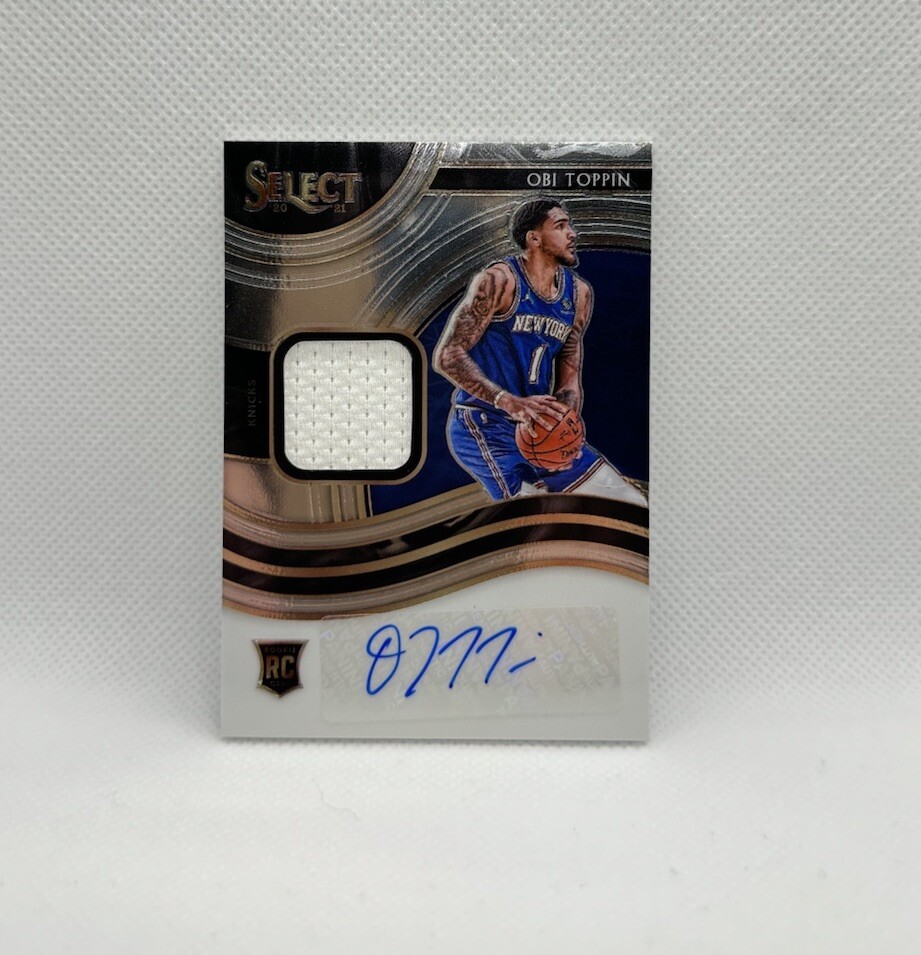 2020-21 Panini Select Basketball Obi Toppin RPA Auto Patch Silver 100/199