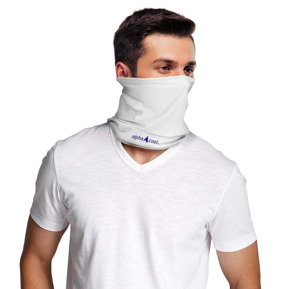 Cooling Neck Gaiter Face Mask Cools When Wet One Size Fits All White
