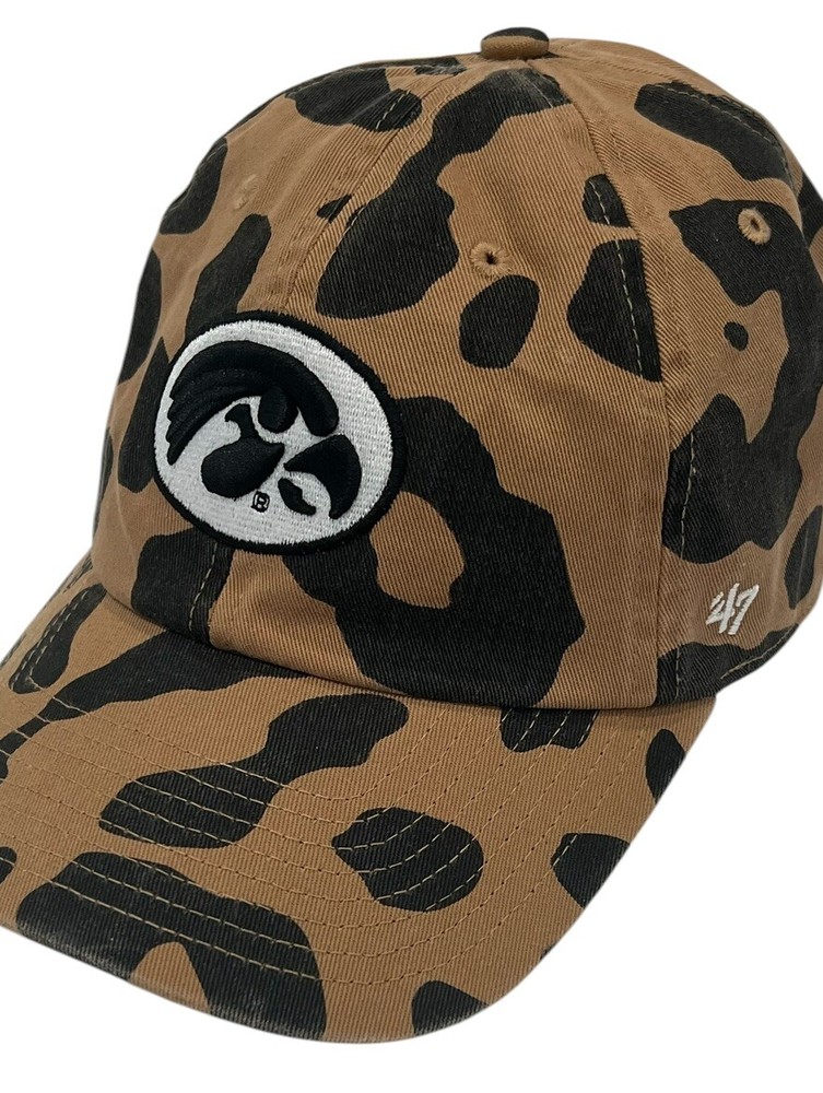 47 Brand Iowa Hawkeyes Cheetah Print Hat Women's Adjustable Strap NCAA