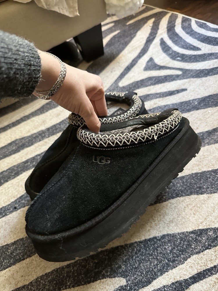 UGG Tazz Platform Slipper Women Black Size 9