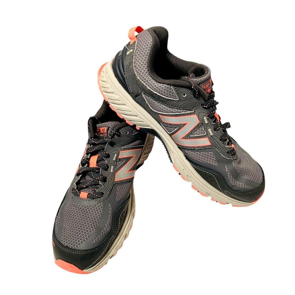 New Balance 510v4 All Terrain Womens Ortho Comfort Insoles Gray Orange Size 10.5