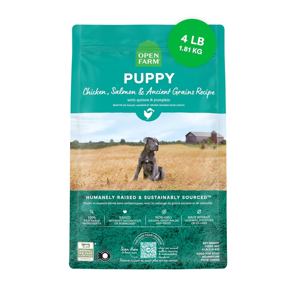 , Ancient Grains Dry Dog Food for Puppies, Protein-Rich & Nutrient Dense, 90%...