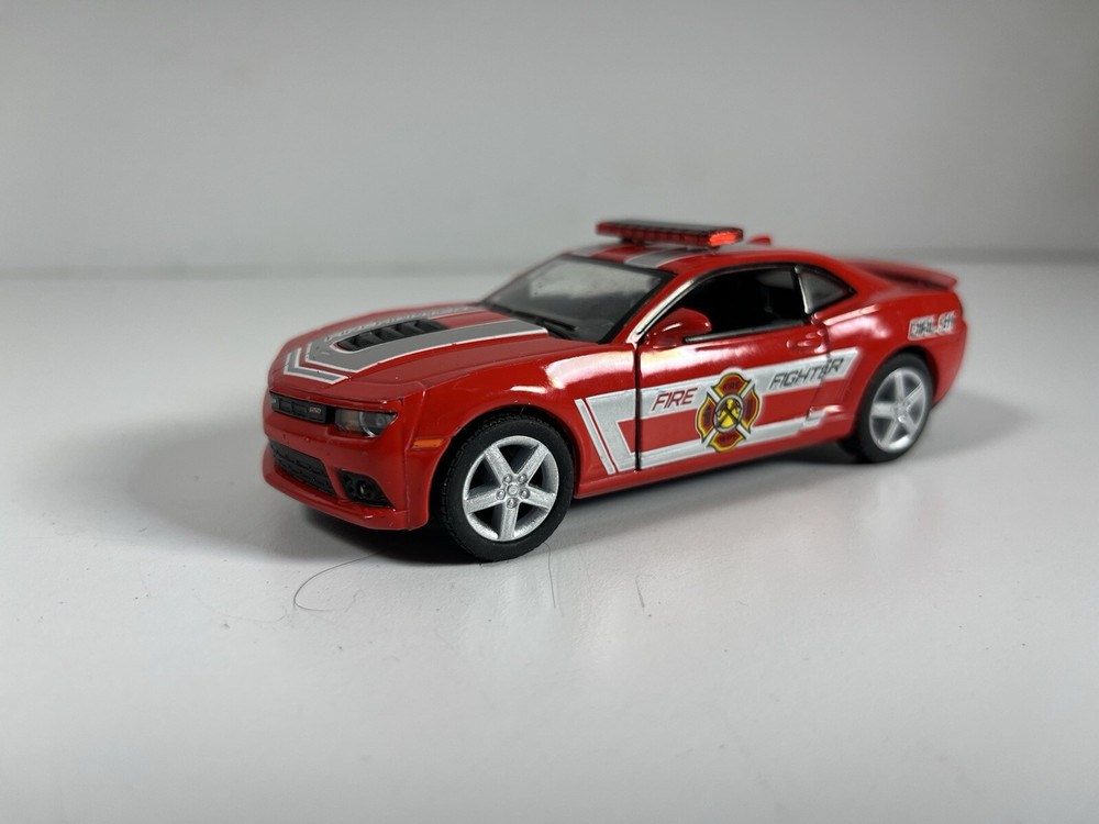 Kinsmart 1/38 Fire Fighter 2014 Chevy Camaro 911 With Pullback Motor