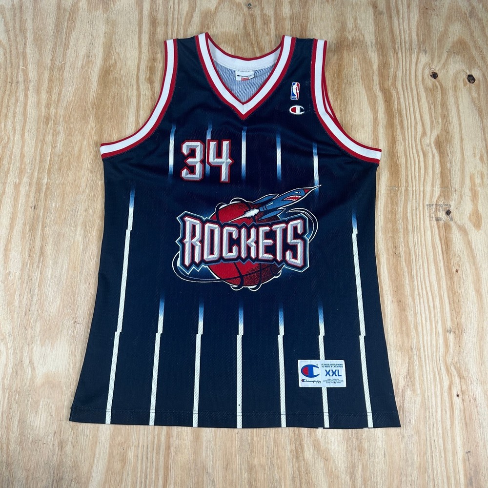 NWOT Champion Houston Rockets Hakeem Olajuwon Authentic Basketball Jersey 2XL