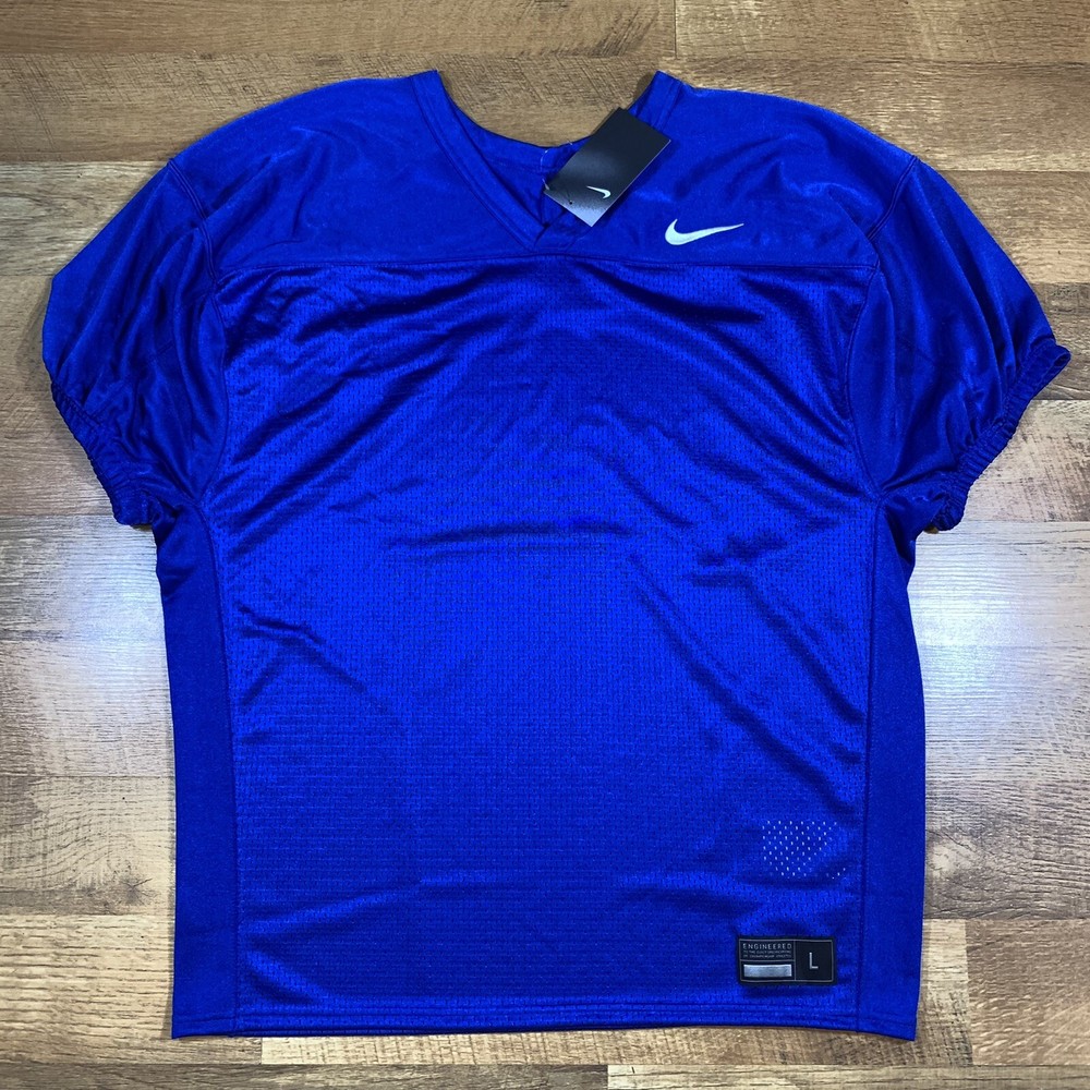 Nike Defender Football Practice Jersey Men’s Large Blue Blank New NWT