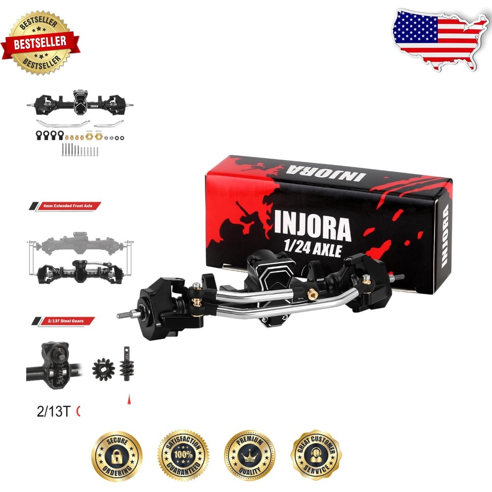 CNC Precision Machined 40g ProSteer Front Axle for 1/24 Axial RC Models