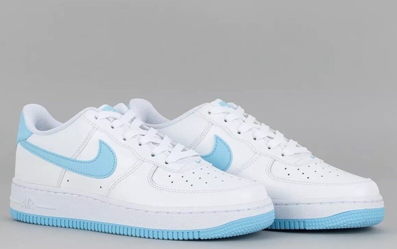 Nike Air Force 1 (GS) Shoes White Aquarius Blue FV5948-107 4.5 gs   NEW
