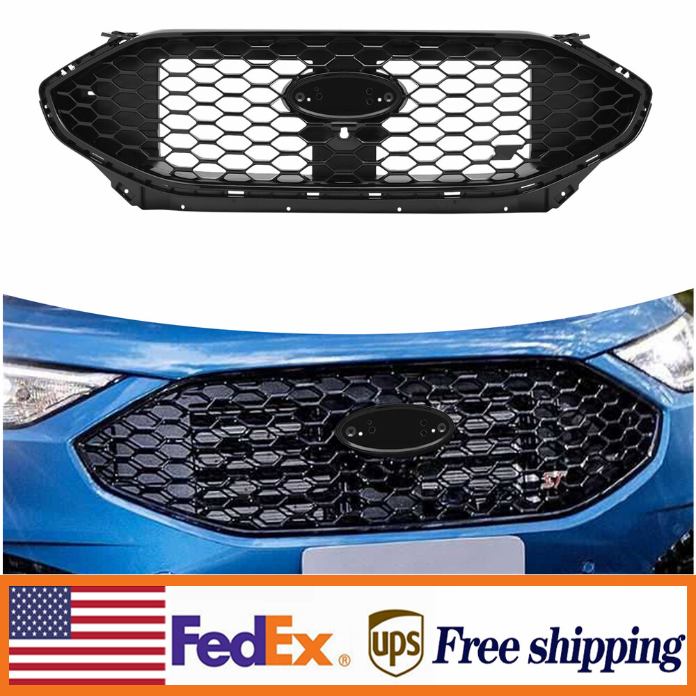 New For 2019-2020 Ford Edge Front Bumper Upper Honeycomb Grille Grill Black