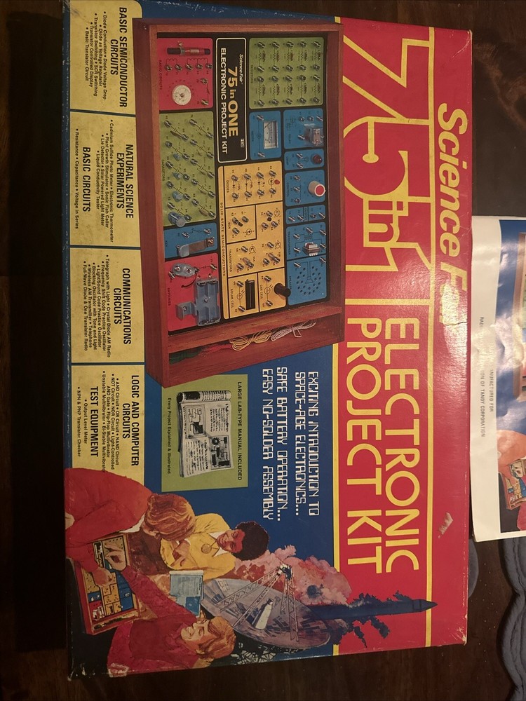 Radio Shack Science Fair 75 in 1 Electronic Science Project Kit 1976 28-247