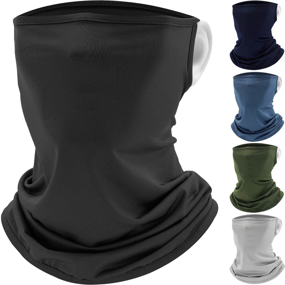 Cooling Neck Gaiter with Ear Loops for Fishing Hiking and Outdoor Activities for Men and Women