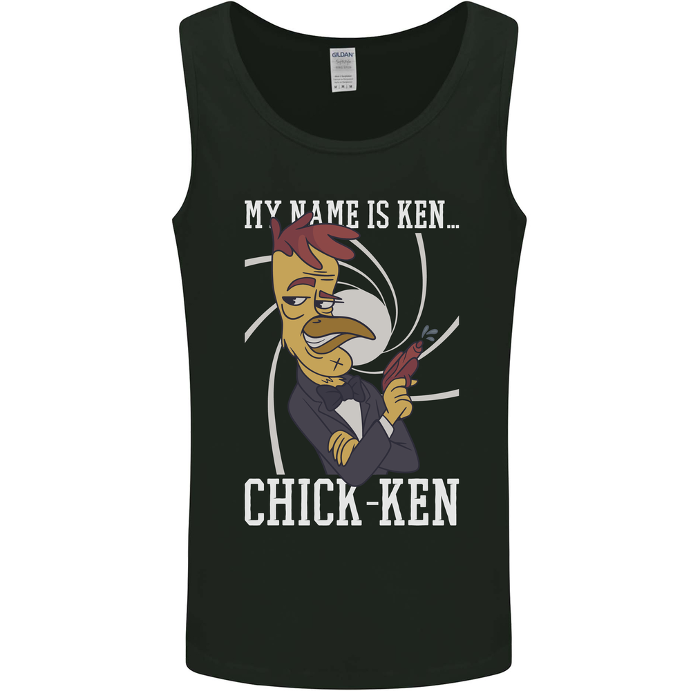 Funny Chicken Spy Parody Mens Vest Tank Top