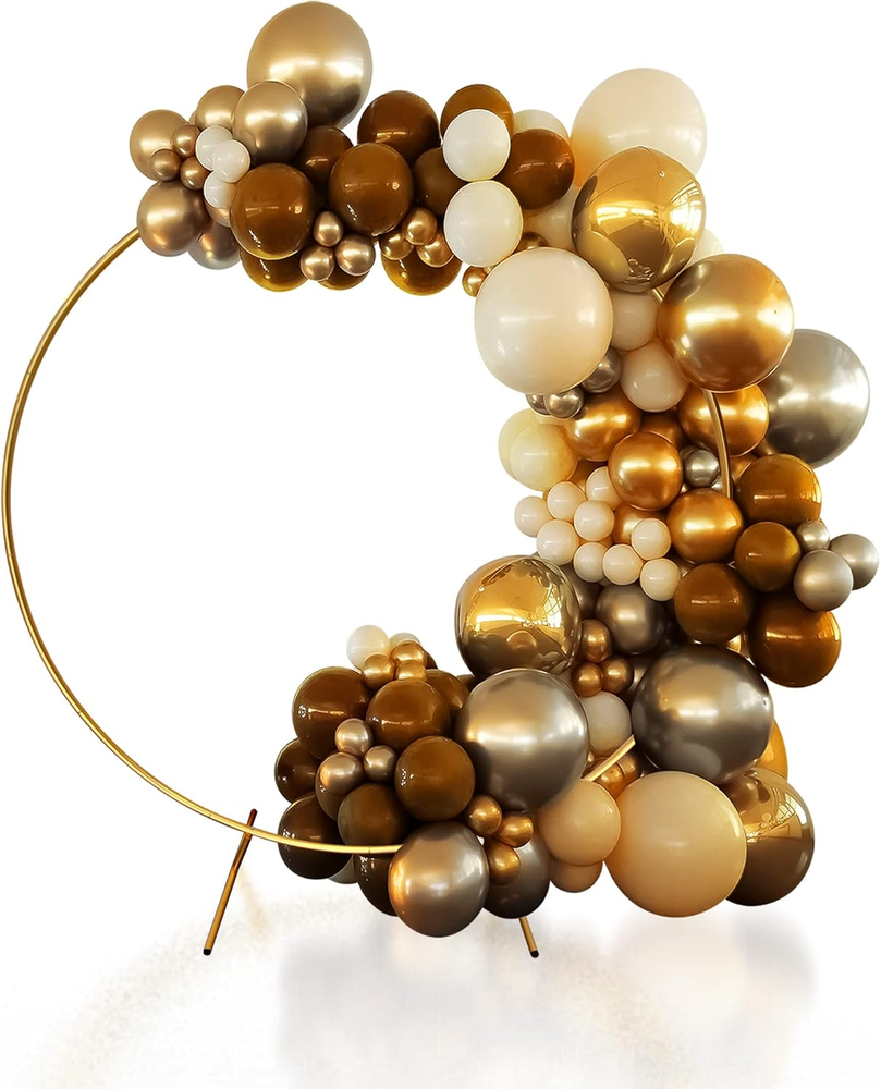 7.2Ft Round Backdrop Stand for Wedding Balloon Arch & Flower Ring Kit