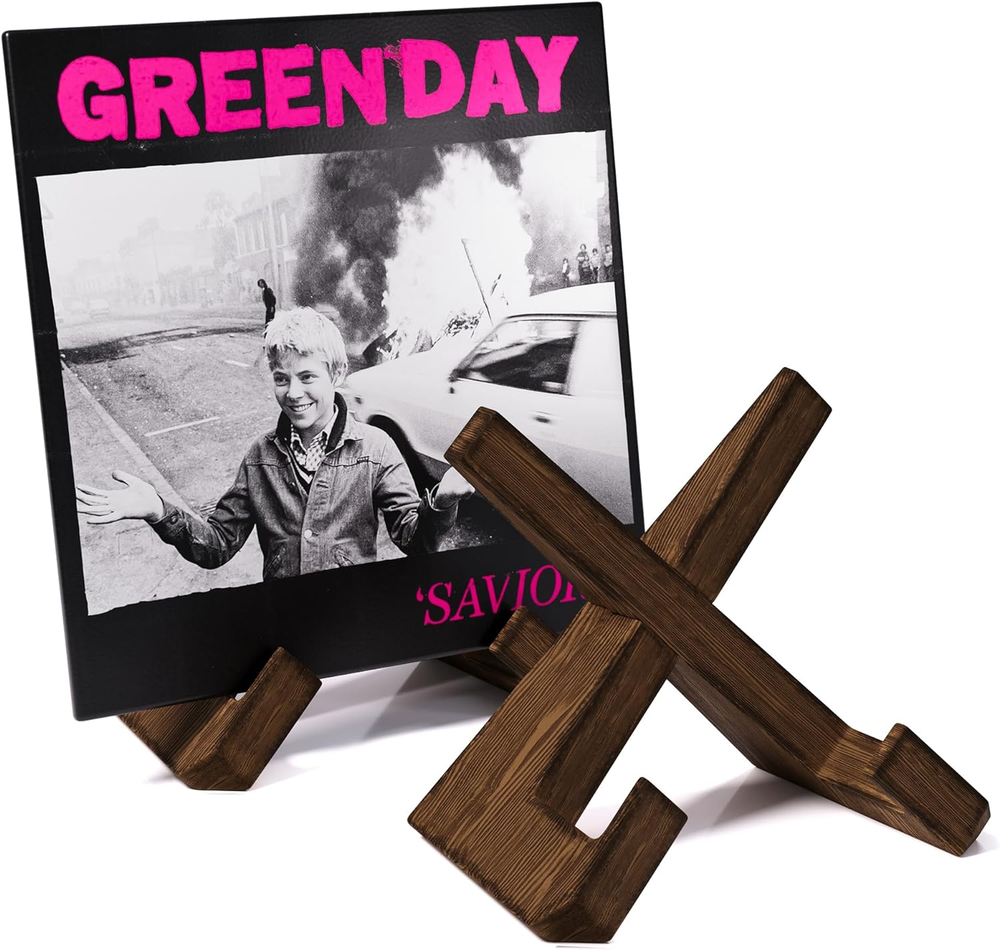 Now Playing Vinyl Record Stand, Premium Wood Retro Now Playing Record Holder