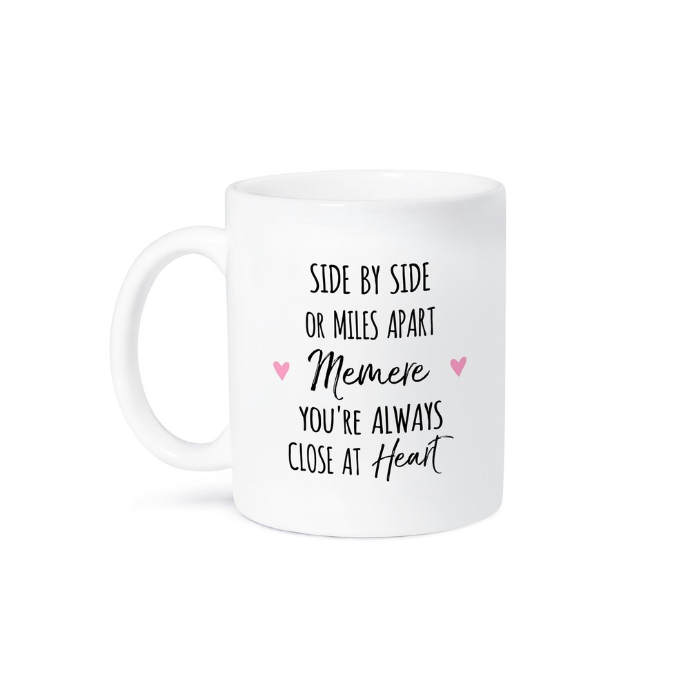 3dRose Memere Close at Heart Mug Side by Side or Miles Apart
