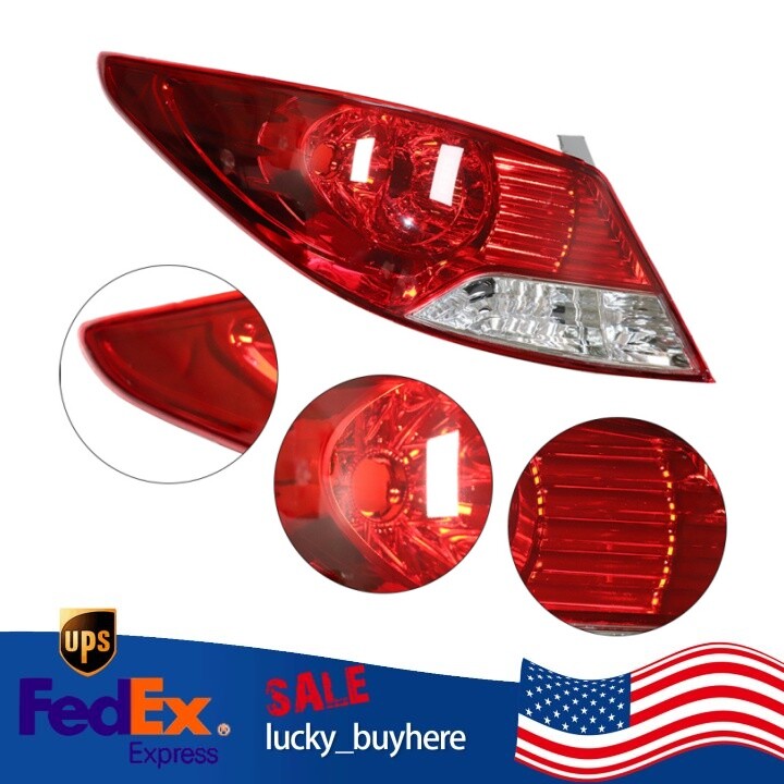 Left Driver Side Halogen Taillamp Assembly for 2012-2014 Hyundai Accent GLS