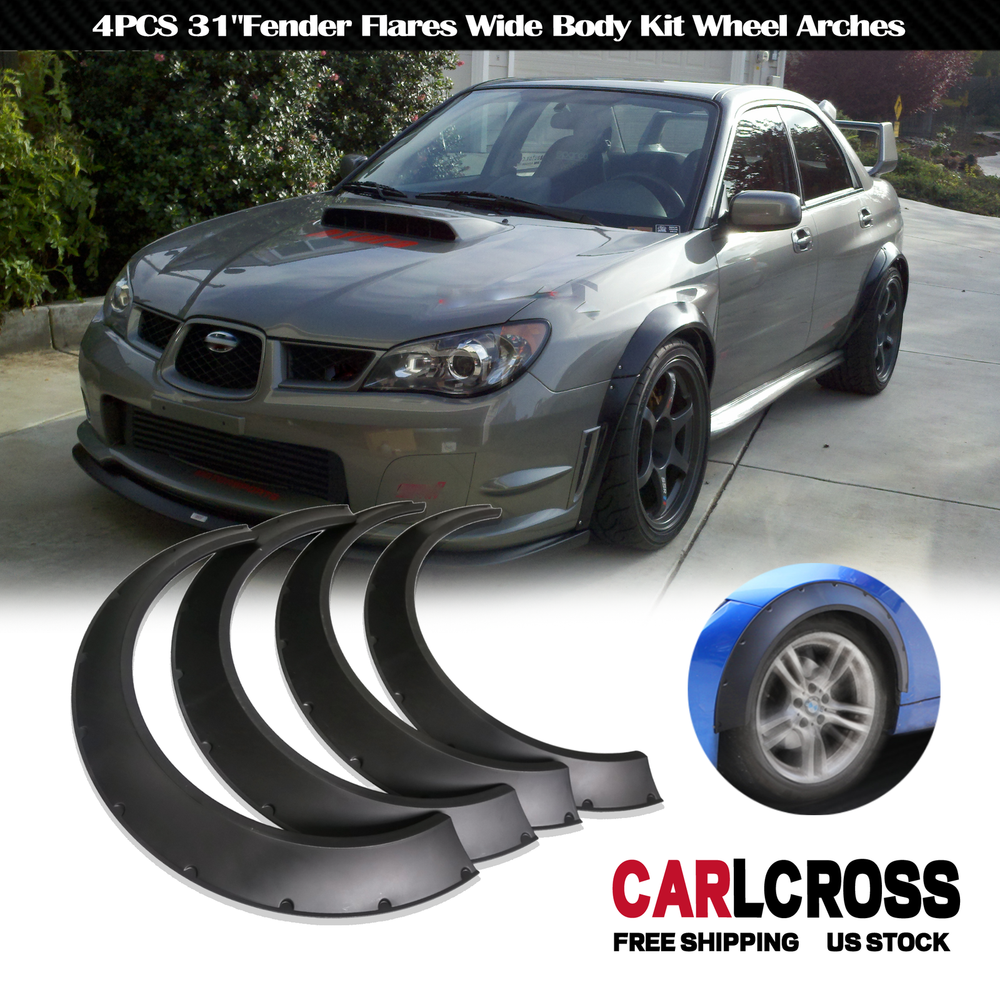 For hatchback Coupe Set of 4 Fender Flares Extra Wide Body Kit Wheel Arches