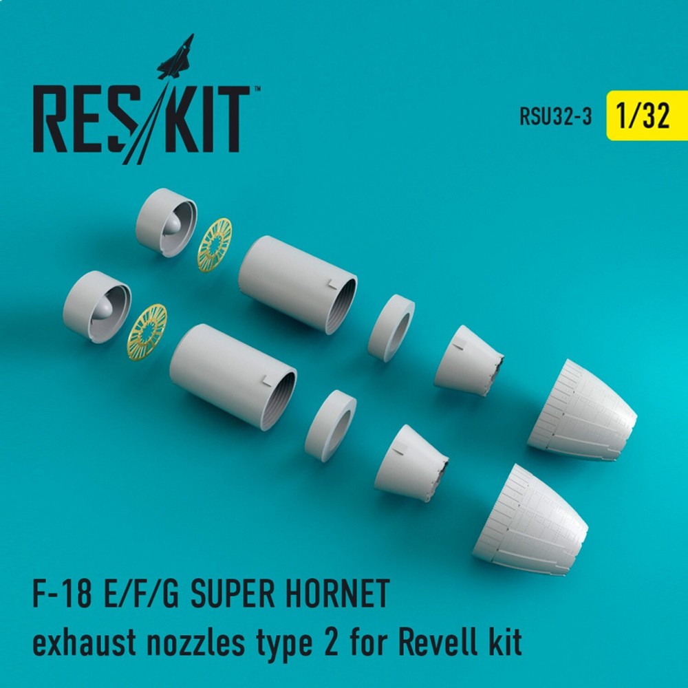 ResKit RSU32-0003 1:32 F-18 Super Hornet Type 2 Exhaust Nozzles for Revell Model Kit