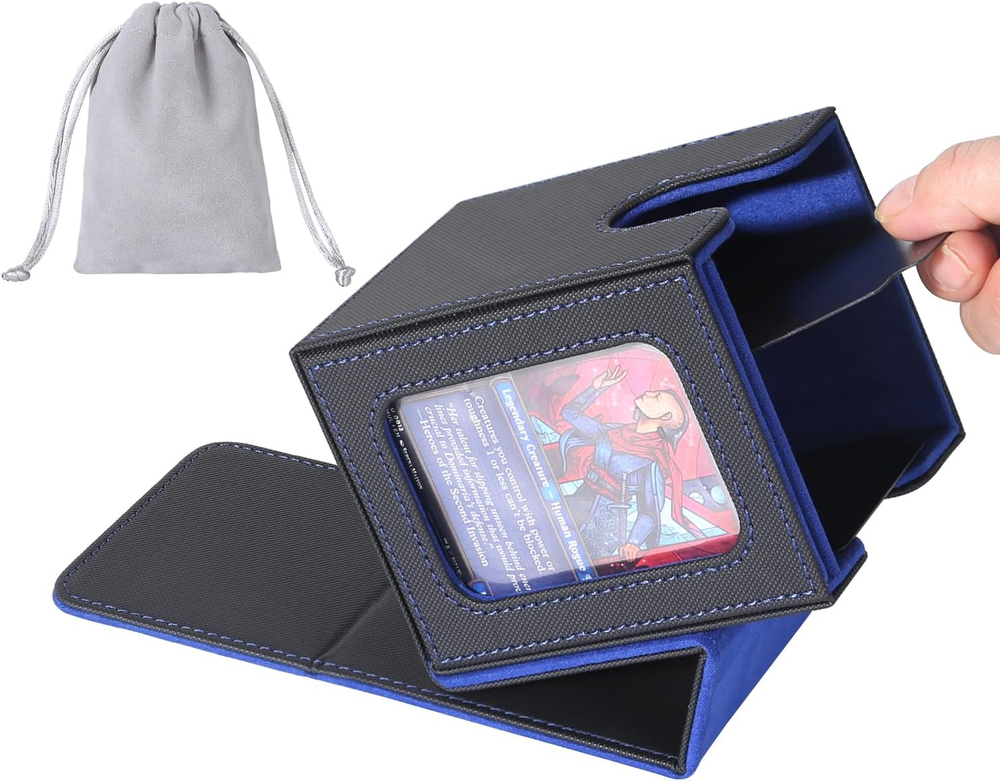 MTG Deck Box for Commander Display,Card Deck Box Fits 100 Double Sleeved Cards,