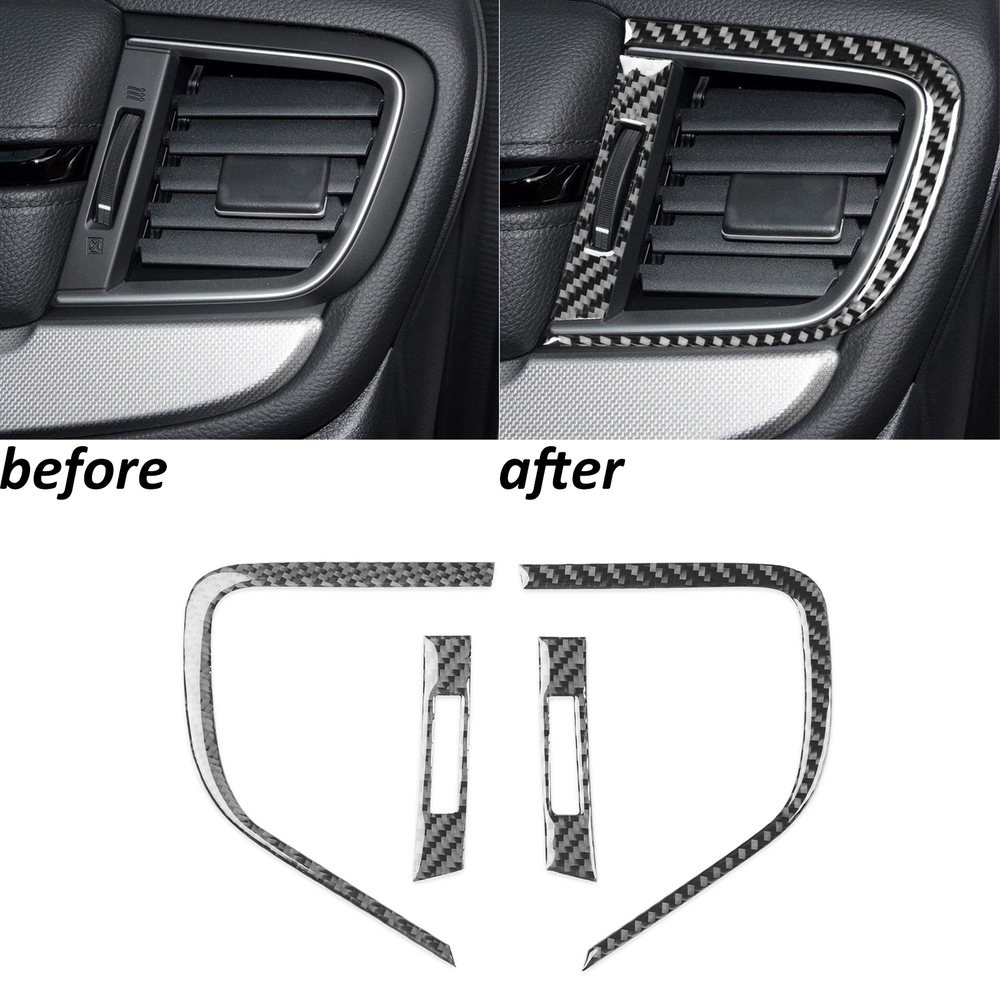 Real Carbon Fiber Dashboard Side Air Vent Outlet Trim For Honda CRV CR-V 2017-21