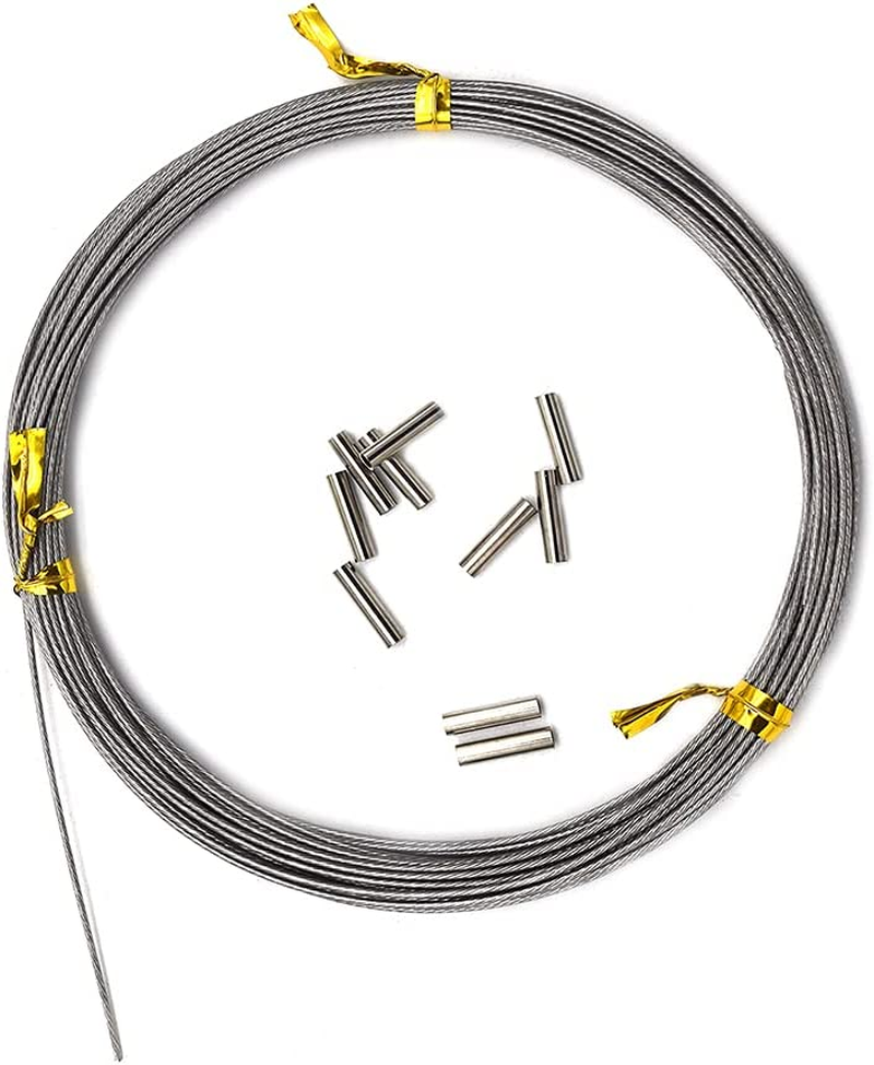 5LB-280LB 7 Strands Stainless Steel Wire Leader Nylon Coated-32.8Ft Fishing Lead