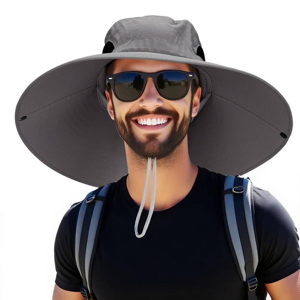 Super Wide Brim Sun Hat, UPF 50+ UV Protection Waterproof Packable Bucket Hat