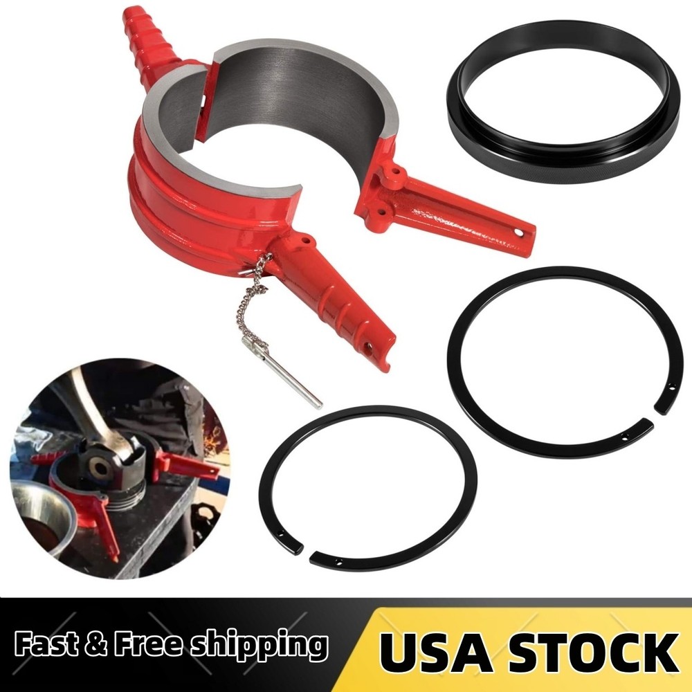 7040 Piston Ring Compressor Tool+Adapter+Anti-Polishing Ring For Cummins ISX/QSX