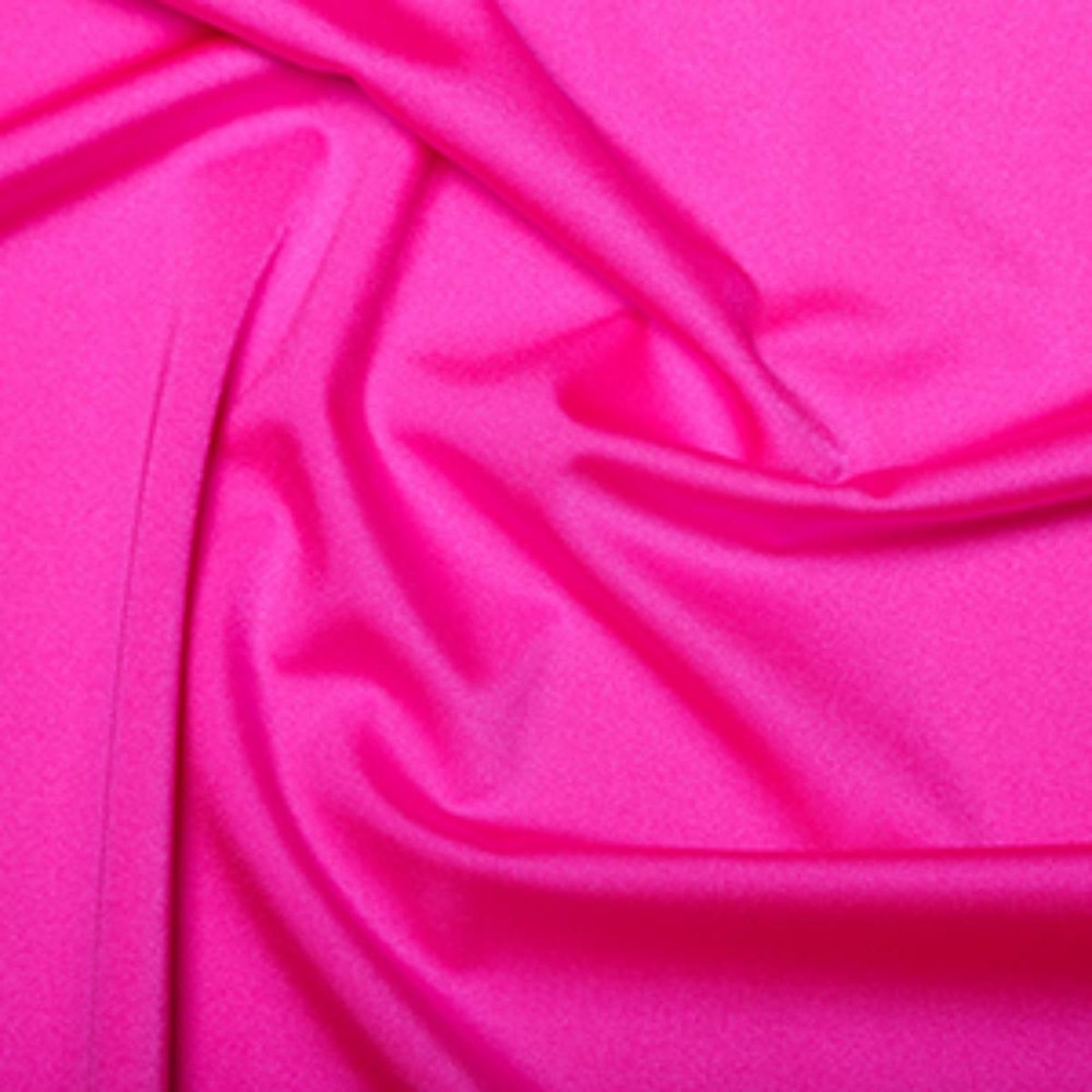 Stretch Lycra Spandex Fabric Material in Vibrant Fluorescent Pink for Activewear and Dance Costumes