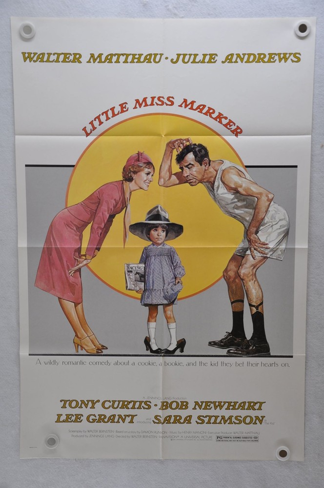 1980 Little Miss Marker Original 1SH Movie Poster 27 x 41 Matthau Julie Andrews