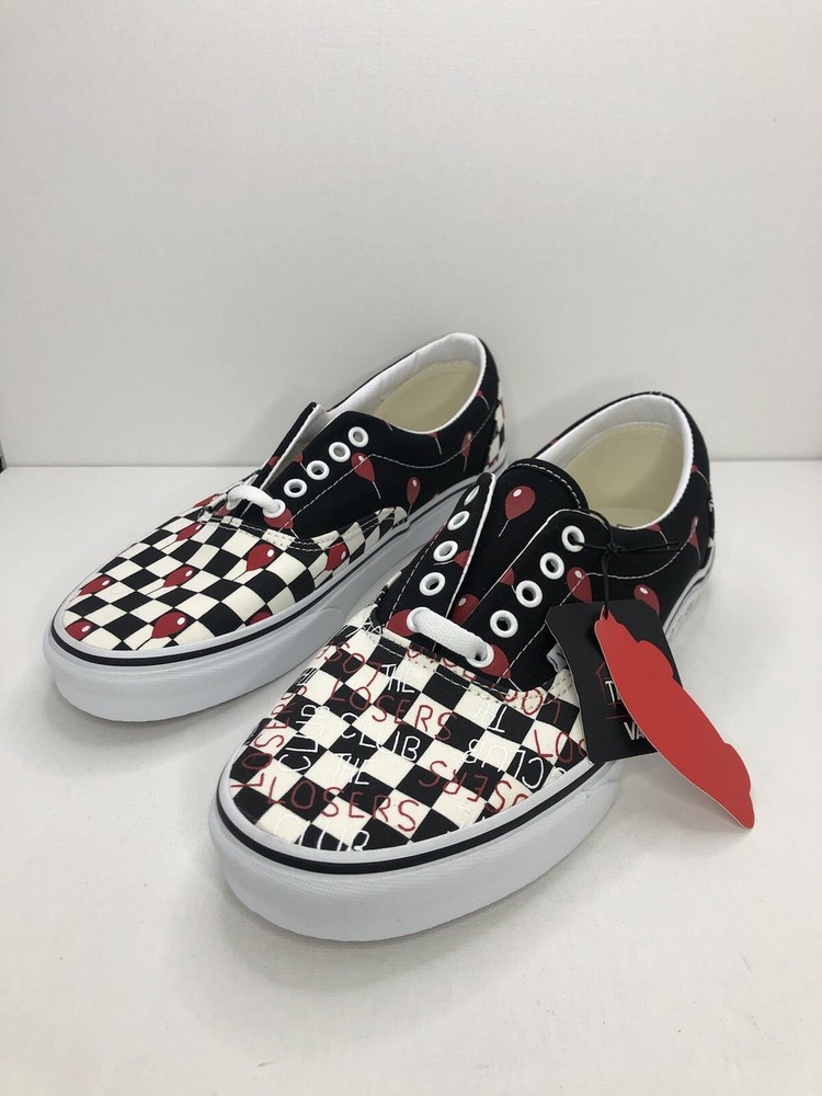 VANS x IT House Of Terror Pennywise Horror Checkered Shoes Men Size 10.5 New