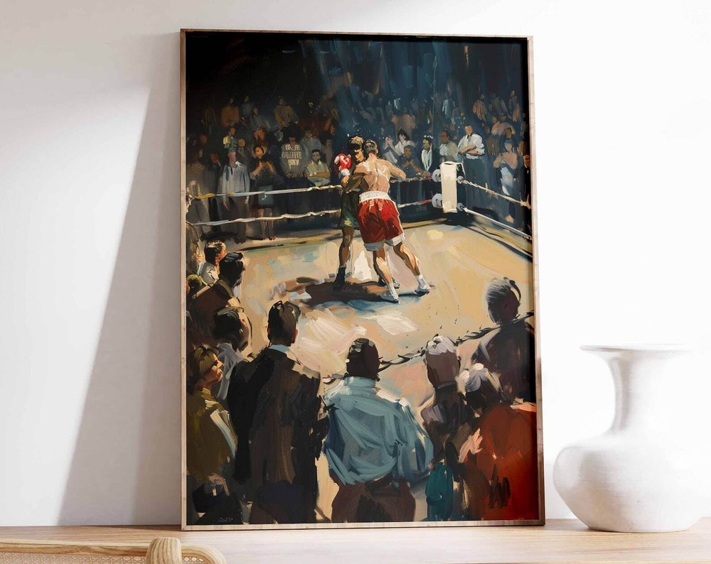 Póster de boxeo vintage arte de boxeo retro impresión de boxeo de la vieja escuela boxeo clásico