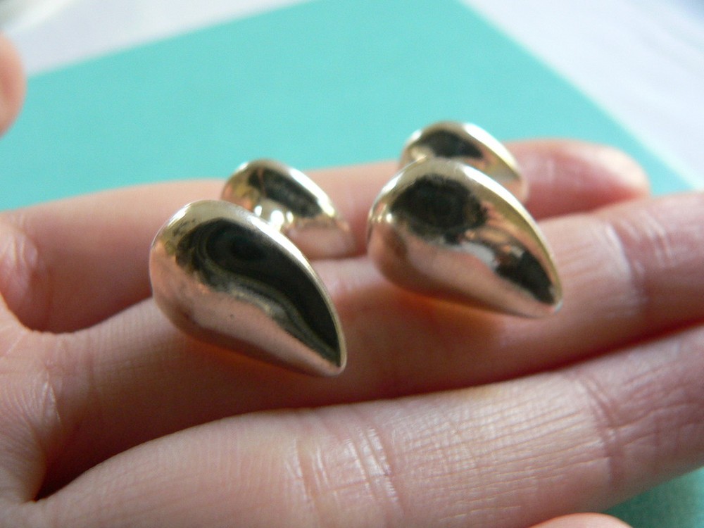 Tiffany & Co Silver Teardrop Cufflinks Rare Peretti Gift Love Cuff Links