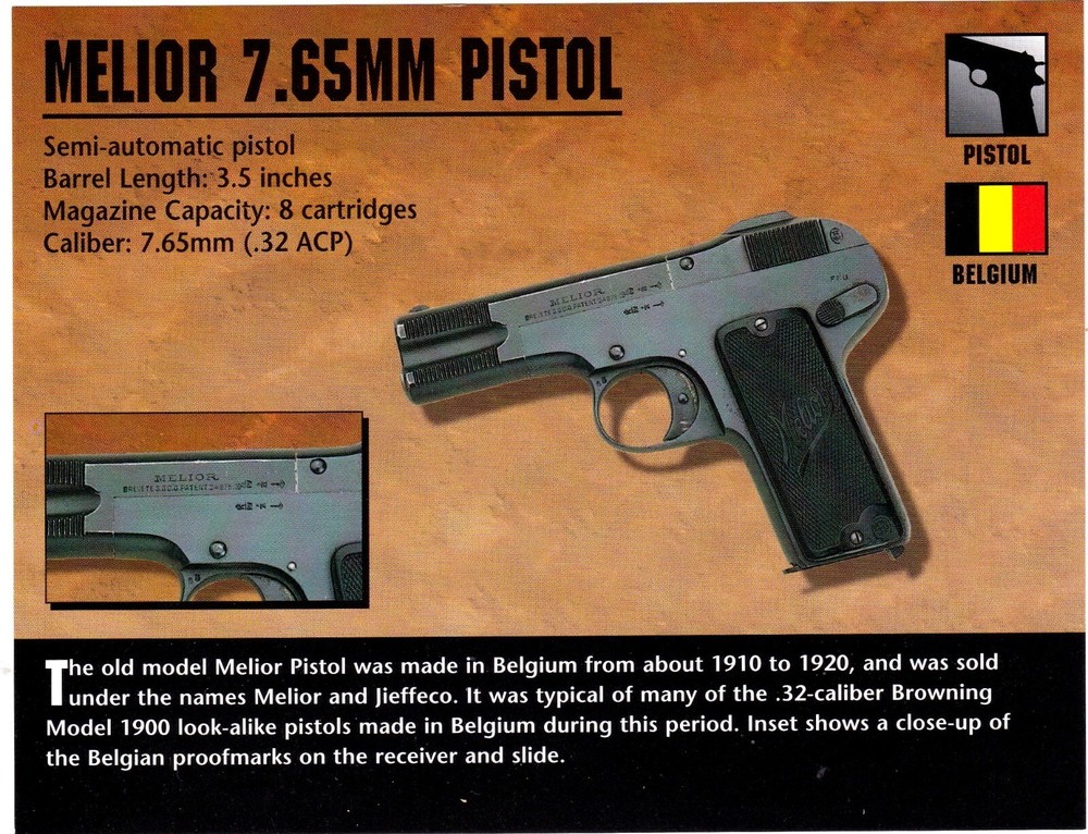 Melior 7.6MM Pistol Classic Firearms Photo Card u