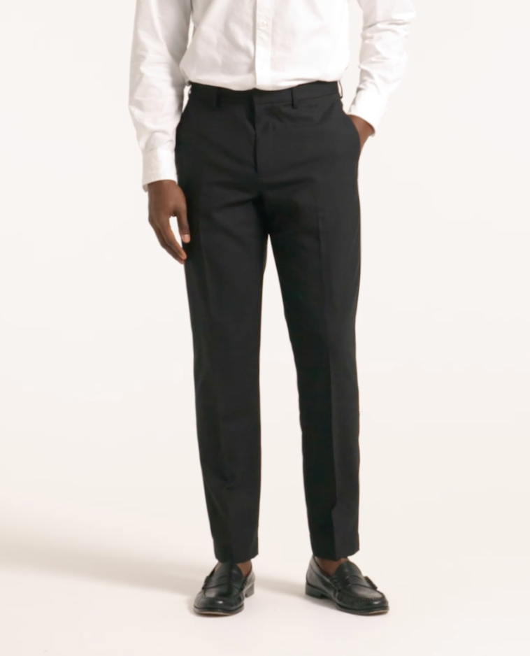 J. Crew Bowery Slim Fit Black Wool Blend Dress Pant Men's Size 33x32