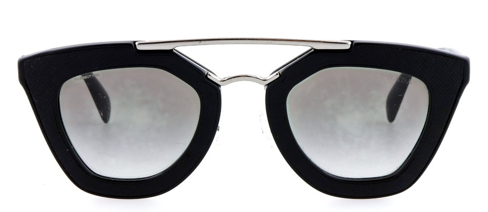 Prada Black Square Top Bar 49 Sunglasses 49mm Italy Unisex SPR14S 1AB-0A7